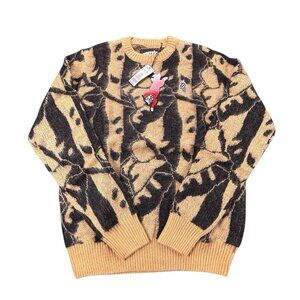 Billionaire Boys Club Sweater Mens Large Toast Beige Mohair Wool Blend Logo